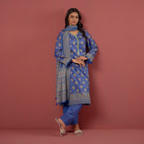 3pc Unstitched - Printed Cambric Suit