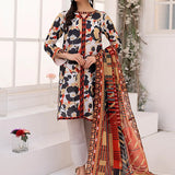 3PC Unstitched Printed Lawn Suit