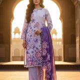 3PC Unstitched Printed Cambric Suit (SSW6U3P398)