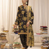 3pc Unstitched - Printed Lawn Silk Suit