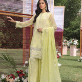 3PC STITCHED FESTIVE CHIFFON EMBROIDERED SUIT