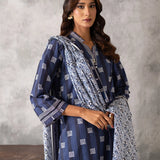 3pc Unstitched - Printed Cambric Suit