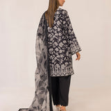 MONOCHROME DIGITAL PRINTED LAWN SILK SUIT