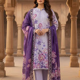 3PC Unstitched Printed Cambric Suit (SSW6U3P398)