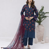 UNSTITCHED 3PCS PRINTKARI EMBROIDERED SUIT