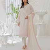 3PC STITCHED CHIKANKARI LAWN EMBROIDERED SUIT