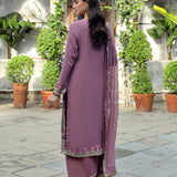 FESTIVE FORMAL CHIFFON EMBROIDERED SUIT