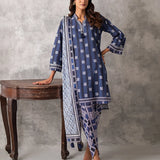 3pc Unstitched - Printed Cambric Suit