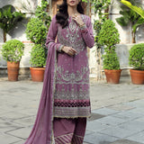 FESTIVE FORMAL CHIFFON EMBROIDERED SUIT