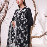 MONOCHROME EMBROIDERED LAWN SUIT