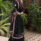 3PC STITCHED FESTIVE EMBROIDERED SUIT