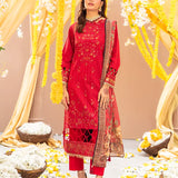 3Pc Unstitched Festive Embroidered Suit (No053)