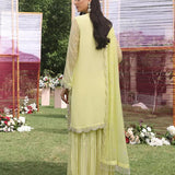 3PC STITCHED FESTIVE CHIFFON EMBROIDERED SUIT