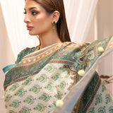 LUXURY KHADDAR EMBROIDERED SHIRT WITH SHAWL & DYED TROUSER