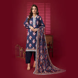 3pc Unstitched - Printed Lawn Suit