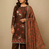 3PC Unstitched Printed Lawn Silk Suit (SUNS7ASI168)