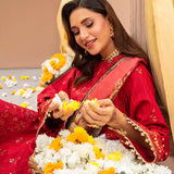3Pc Unstitched Festive Embroidered Suit (No053)