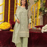 3PC Unstitched Festive Embroidered Suit (SUNS7JI066)