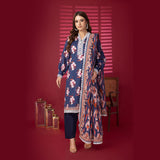 3pc Unstitched - Printed Lawn Suit