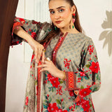 3PC Unstitched Doria Cambric Printed Suit (P289)