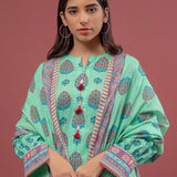 3PC Unstitched Printed Cambric Suit