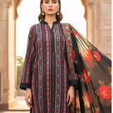3PC Unstitched Printed Cambric Suit (SSW6U3P390)
