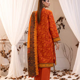 LUXURY KHADDAR EMBROIDERED SHIRT WITH SHAWL & DYED TROUSER