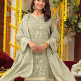 3PC Unstitched Festive Embroidered Suit (SUNS7JI066)