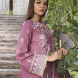 OPULENCE-EMBROIDERED LUXURY CAMBRIC UNSTITCHED 3PCS