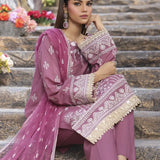OPULENCE-EMBROIDERED LUXURY CAMBRIC UNSTITCHED 3PCS