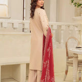 3PC Unstitched Cambric Embroidered Mukesh Dupatta SUIT (UNS7MK006)
