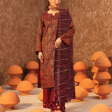 3PC Unstitched Festive Embroidered Suit (SUNS7JI063)