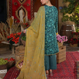 TROPICAL 3PC UNSTITCHED EMBROIDERED CAMBRIC SUIT