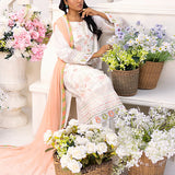 3PC Unstitched Embroidered Lawn Suit (P095)