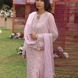 3PC STITCHED FESTIVE CHIFFON EMBROIDERED SUIT