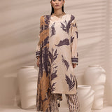 3PC Unstitched Printed Lawn Silk Suit (ASI163)