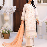 3PC Unstitched Embroidered Lawn Suit (P095)