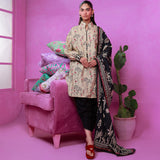 3pc Unstitched - Printed Lawn Suit