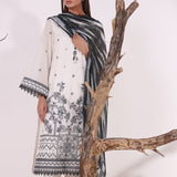 MONOCHROME EMBROIDERED LAWN SUIT