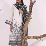 MONOCHROME EMBROIDERED LAWN SUIT (ABW020)