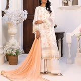 3PC Unstitched Embroidered Lawn Suit (P095)