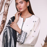 MONOCHROME EMBROIDERED LAWN SUIT