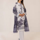 MONOCHROME DIGITAL PRINTED LAWN SILK SUIT