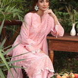 3PC STITCHED CHIKANKARI CAMBRIC EMBROIDERED SUIT (CK014)