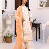 3PC Unstitched Embroidered Lawn Suit (P095)