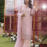 3PC STITCHED FESTIVE CHIFFON EMBROIDERED SUIT