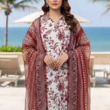 3PC Unstitched Printed Silk Lawn Suit (SUNS7ASI307)