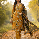 3PC Unstitched Khaddar Printed Suit (SUNS7ASI512)