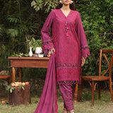CHIKANKARI CAMBRIC EMBROIDERED SUIT