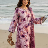 3PC Unstitched Printed Silk Lawn Suit (SUNS7ASI308)